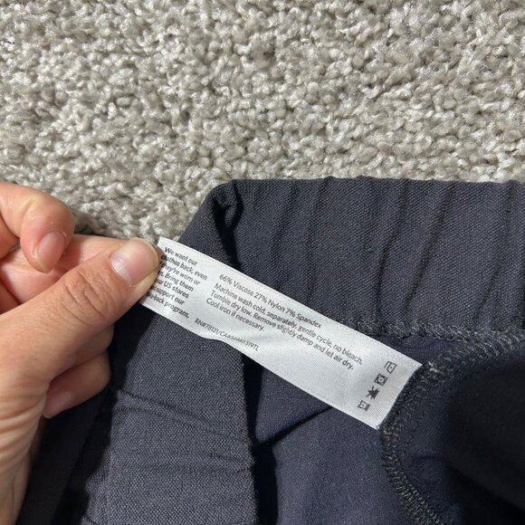 Eileen Fisher Womens Large Petite Black Tapered Pants Elastic Waist Soft Blend - Picture 9 of 10